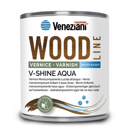 Vernis brillant à l'eau monocomposant VENEZIANI V-SHINE AQUA 0.75L